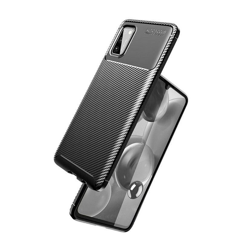 Cover Samsung Galaxy A02s Fleksibel Kulfibertekstur