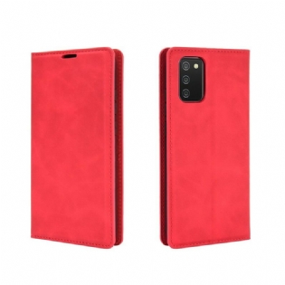 Cover Samsung Galaxy A02s Flip Cover Blødt Lædereffekt