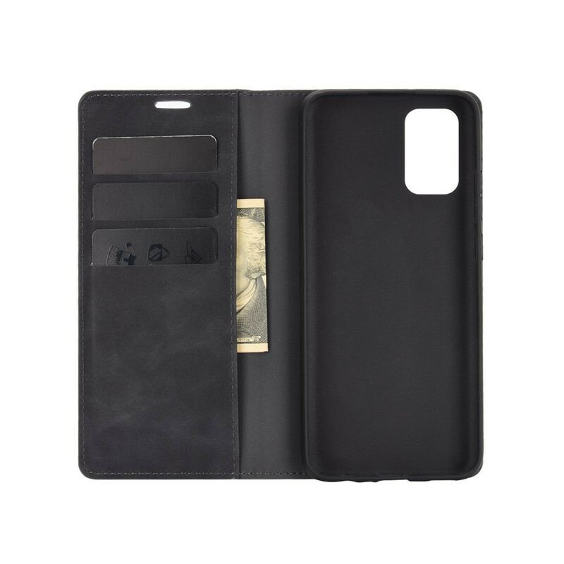 Cover Samsung Galaxy A02s Flip Cover Blødt Lædereffekt