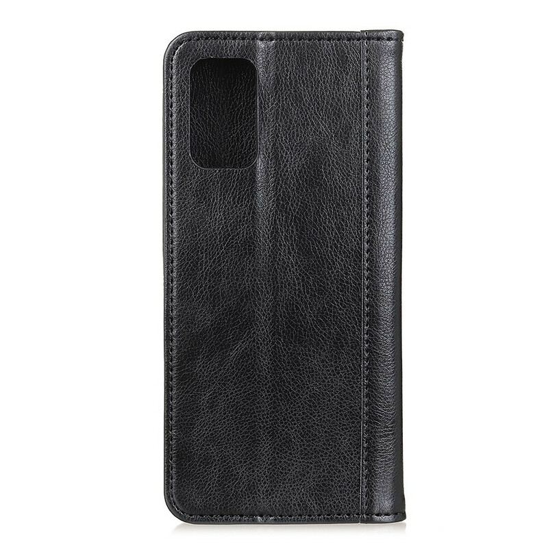 Cover Samsung Galaxy A02s Flip Cover Litchi Split Læder Farve