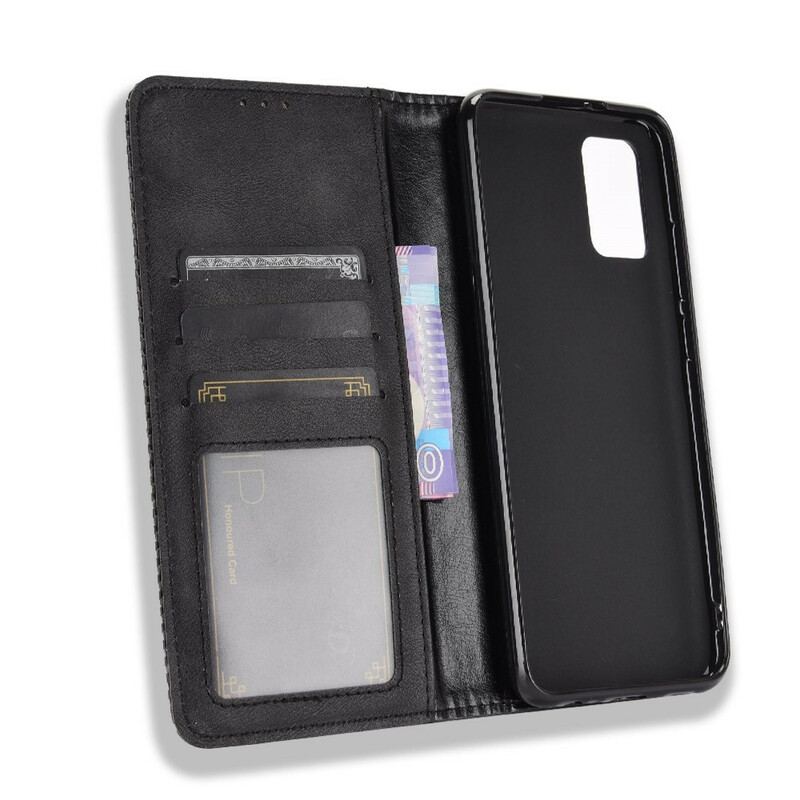 Cover Samsung Galaxy A02s Flip Cover Stiliseret Vintage Lædereffekt