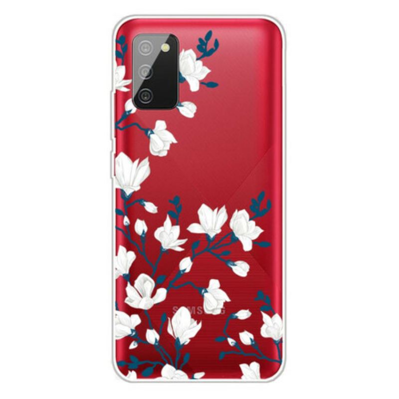 Cover Samsung Galaxy A02s Hvide Blomster