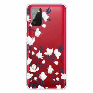 Cover Samsung Galaxy A02s Hvide Blomster