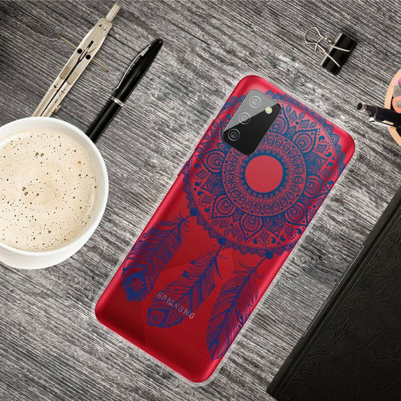 Cover Samsung Galaxy A02s Mandala Med Enkelt Blomst