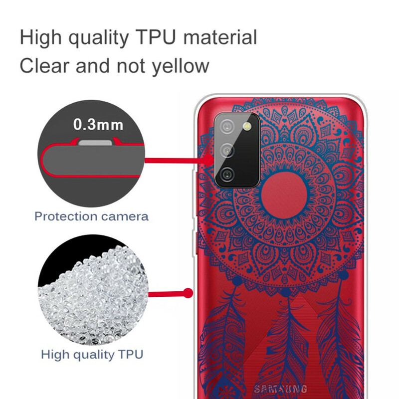 Cover Samsung Galaxy A02s Mandala Med Enkelt Blomst