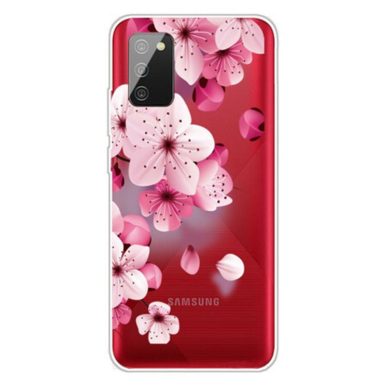 Cover Samsung Galaxy A02s Små Lyserøde Blomster