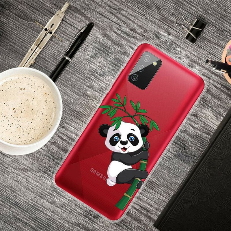 Cover Samsung Galaxy A02s Sømløs Panda På Bambus