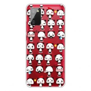 Cover Samsung Galaxy A02s Sømløse Sjove Pandaer