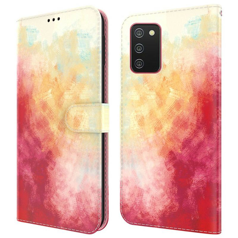 Flip Cover Samsung Galaxy A02s Abstrakt Farverig