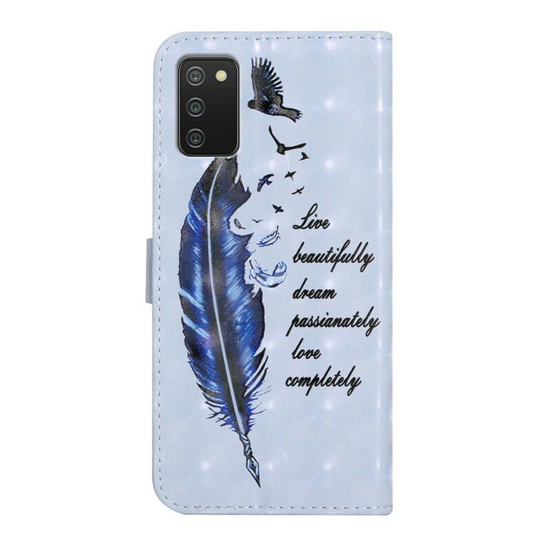 Flip Cover Samsung Galaxy A02s Fjer Før Du Flyver