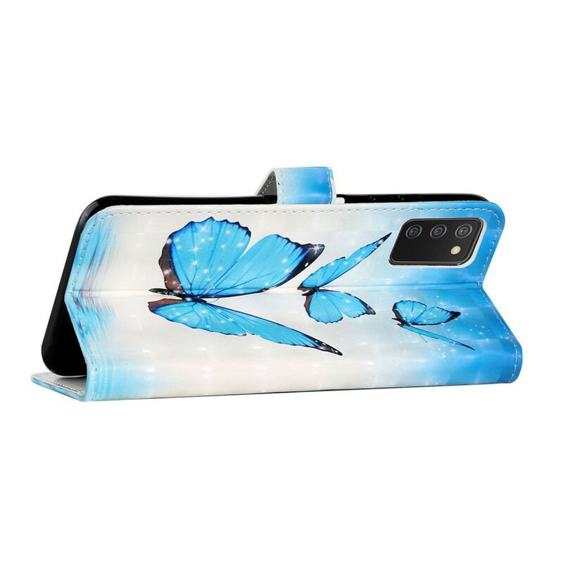 Flip Cover Samsung Galaxy A02s Flugt Af Sommerfugle