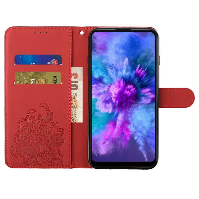 Flip Cover Samsung Galaxy A02s Med Snor Barok Strappy Tiger