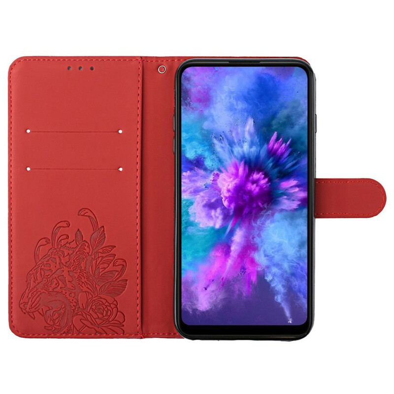 Flip Cover Samsung Galaxy A02s Med Snor Barok Strappy Tiger