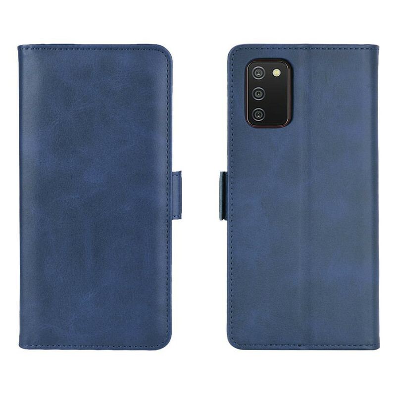 Læder Cover Samsung Galaxy A02s Flip Cover Dobbelt Klap