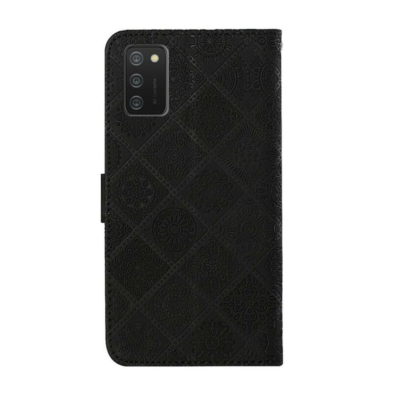 Læder Cover Samsung Galaxy A02s Tapestry Mønster