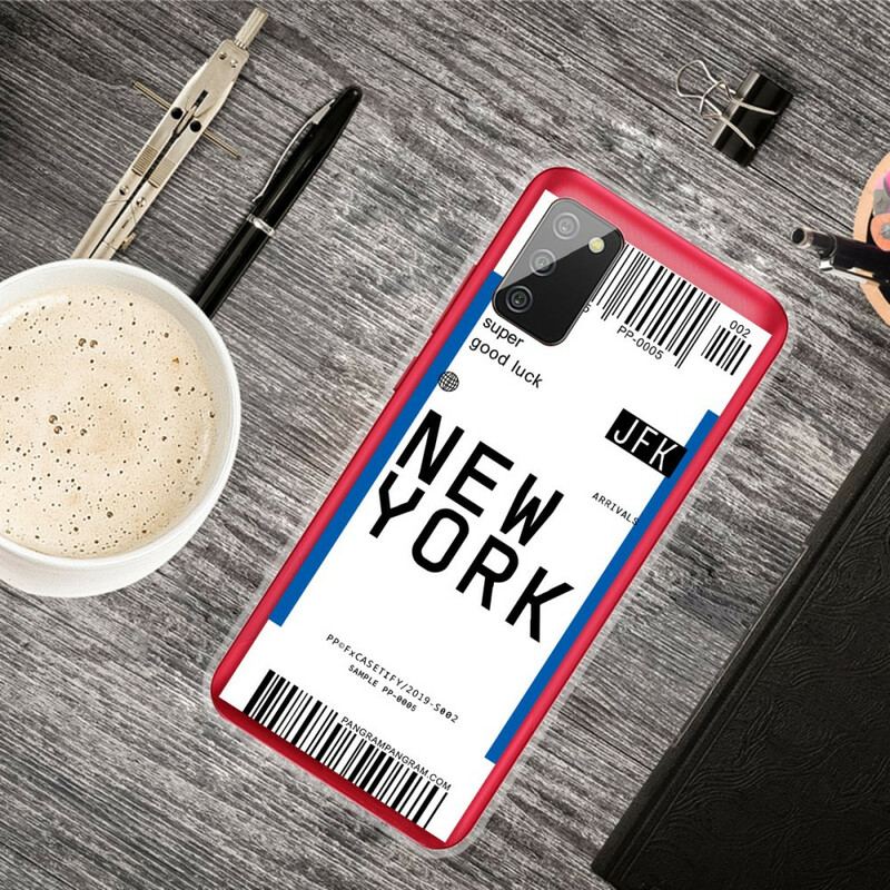 Mobilcover Samsung Galaxy A02s Boardingkort Til New York