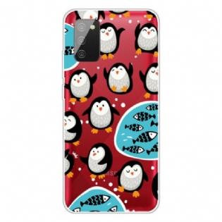 Mobilcover Samsung Galaxy A02s Pingviner Og Fisk