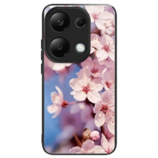 Cover Til Xiaomi Redmi Note 13 Pro 4g Ferskenblomster Af Hærdet Glas