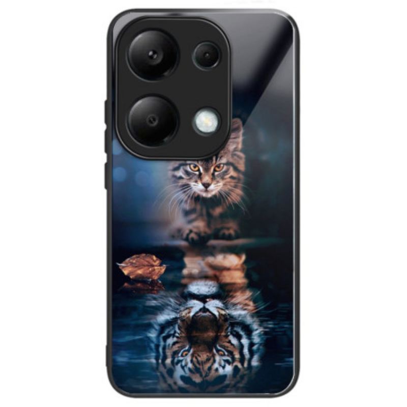 Cover Til Xiaomi Redmi Note 13 Pro 4g Kat Og Tiger Hærdet Glas