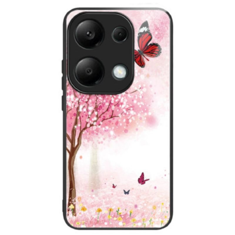 Cover Til Xiaomi Redmi Note 13 Pro 4g Kirsebærblomster Af Hærdet Glas