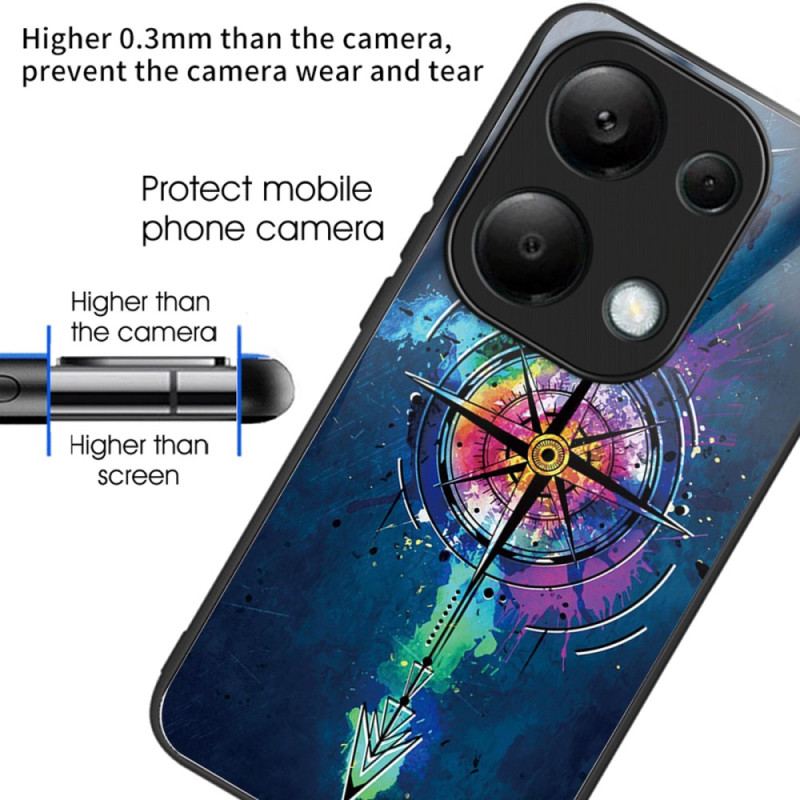 Cover Til Xiaomi Redmi Note 13 Pro 4g Pilemønster Hærdet Glas