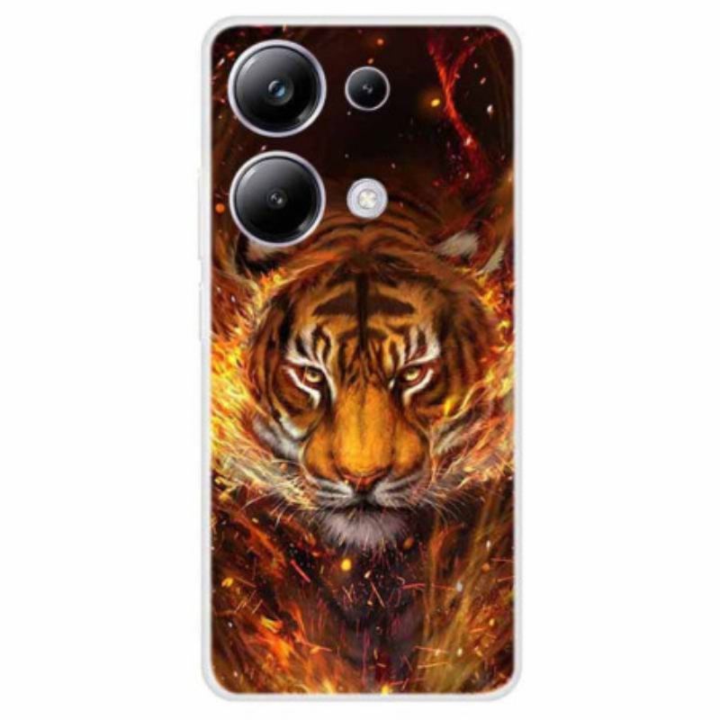 Cover Til Xiaomi Redmi Note 13 Pro 4g Tiger I Flammer