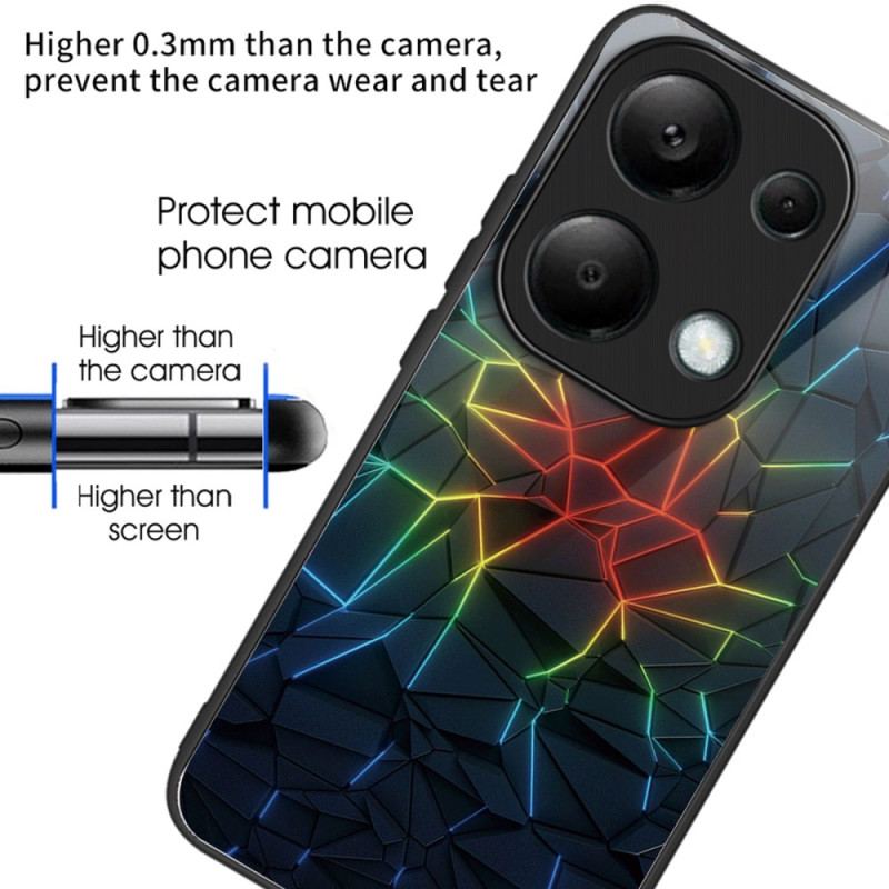 Cover Xiaomi Redmi Note 13 Pro 4g Geometri Hærdet Glas