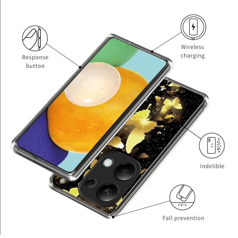 Cover Xiaomi Redmi Note 13 Pro 4g Gyldne Sommerfugle