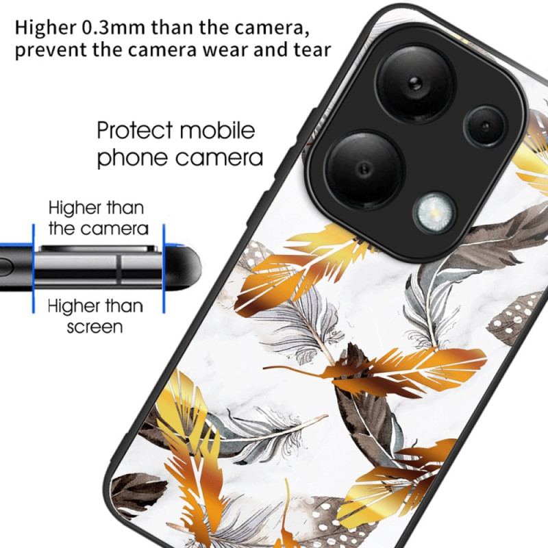 Cover Xiaomi Redmi Note 13 Pro 4g Hærdet Glas Gyldne Blade