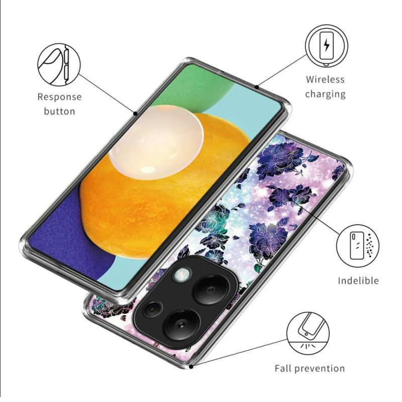 Cover Xiaomi Redmi Note 13 Pro 4g Lilla Blomster