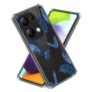 Cover Xiaomi Redmi Note 13 Pro 4g Telefon Etui Blå Sommerfugle