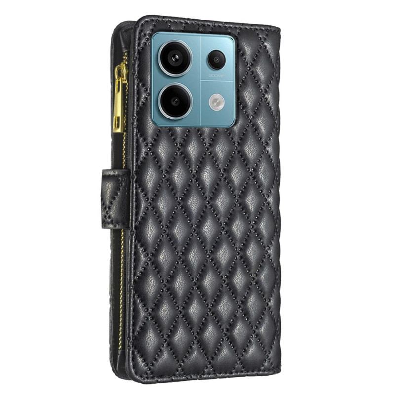 Flip Cover Til Xiaomi Redmi Note 13 Pro 4g Quiltet Binfen Farve