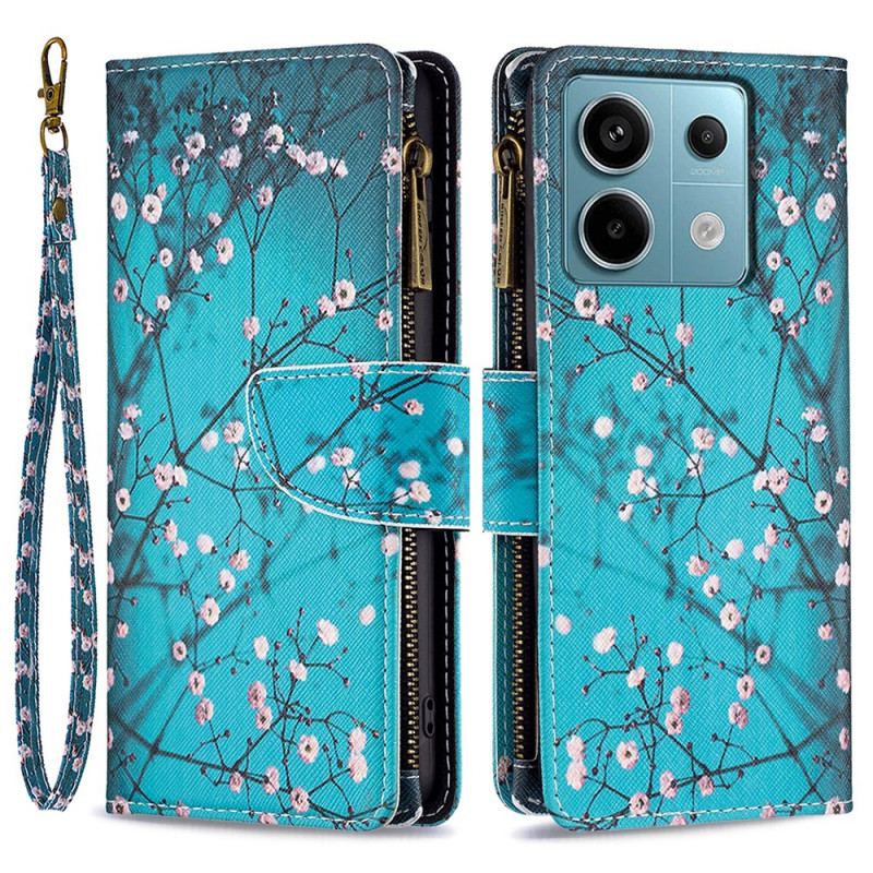 Flip Cover Xiaomi Redmi Note 13 Pro 4g Blomstergrene Pung Med Rem