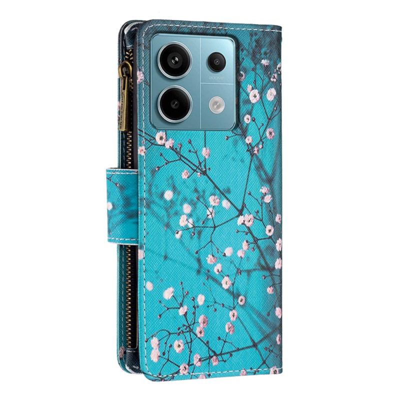 Flip Cover Xiaomi Redmi Note 13 Pro 4g Blomstergrene Pung Med Rem