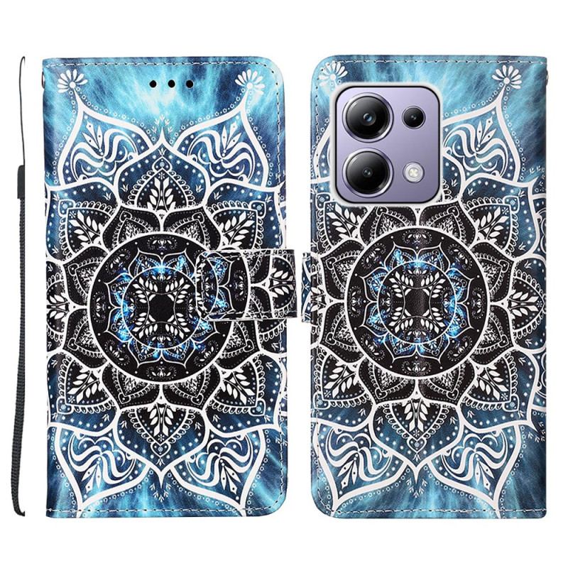 Flip Cover Xiaomi Redmi Note 13 Pro 4g Blomstermandala Med Rem