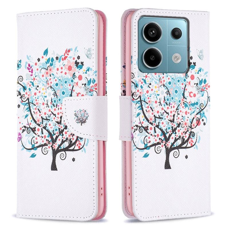 Flip Cover Xiaomi Redmi Note 13 Pro 4g Blomstrende Træ