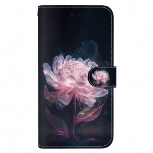 Flip Cover Xiaomi Redmi Note 13 Pro 4g Lilla Peony Strap Case