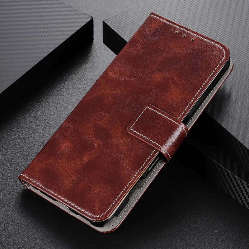 Flip Cover Xiaomi Redmi Note 13 Pro 4g Skinnende Kunstlæder