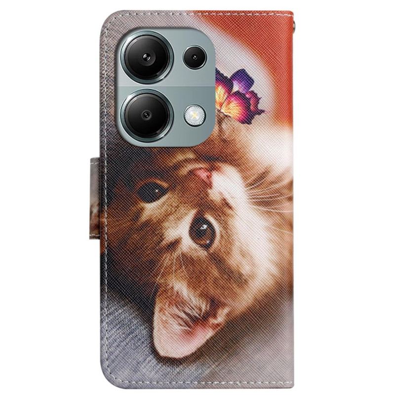 Flip Cover Xiaomi Redmi Note 13 Pro 4g Sommerfugl Og Kat