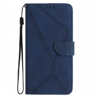 Flip Cover Xiaomi Redmi Note 13 Pro 4g Stribede Linier Og Prikker