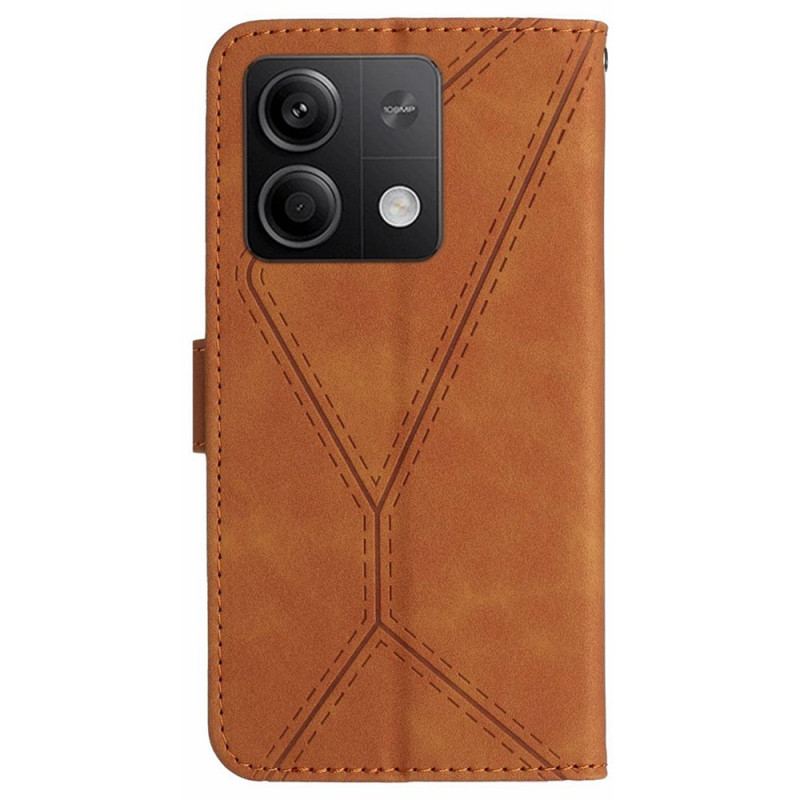 Flip Cover Xiaomi Redmi Note 13 Pro 4g Stribede Linier Og Prikker