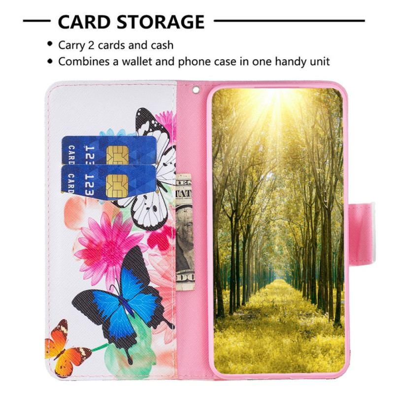 Flip Cover Xiaomi Redmi Note 13 Pro 4g To Sommerfugle