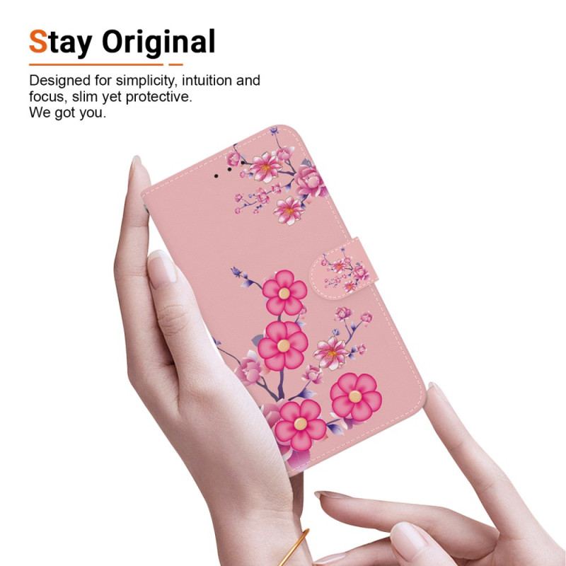 Læder Cover Xiaomi Redmi Note 13 Pro 4g Sakura Med Rem