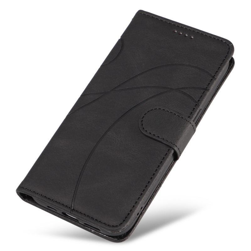 Læder Cover Xiaomi Redmi Note 13 Pro 4g Telefon Etui Bølgelinjer