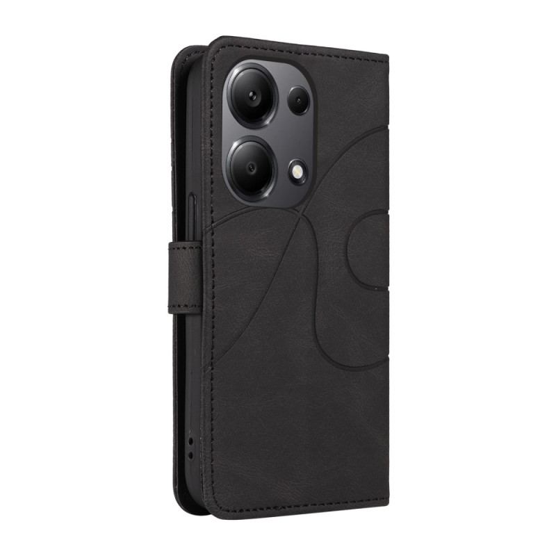 Læder Cover Xiaomi Redmi Note 13 Pro 4g Telefon Etui Bølgelinjer