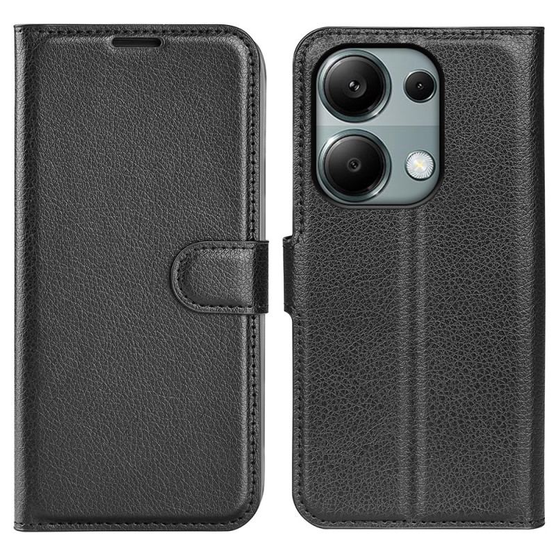 Læder Cover Xiaomi Redmi Note 13 Pro 4g Telefon Etui Klassisk Litchi Imiteret Læder