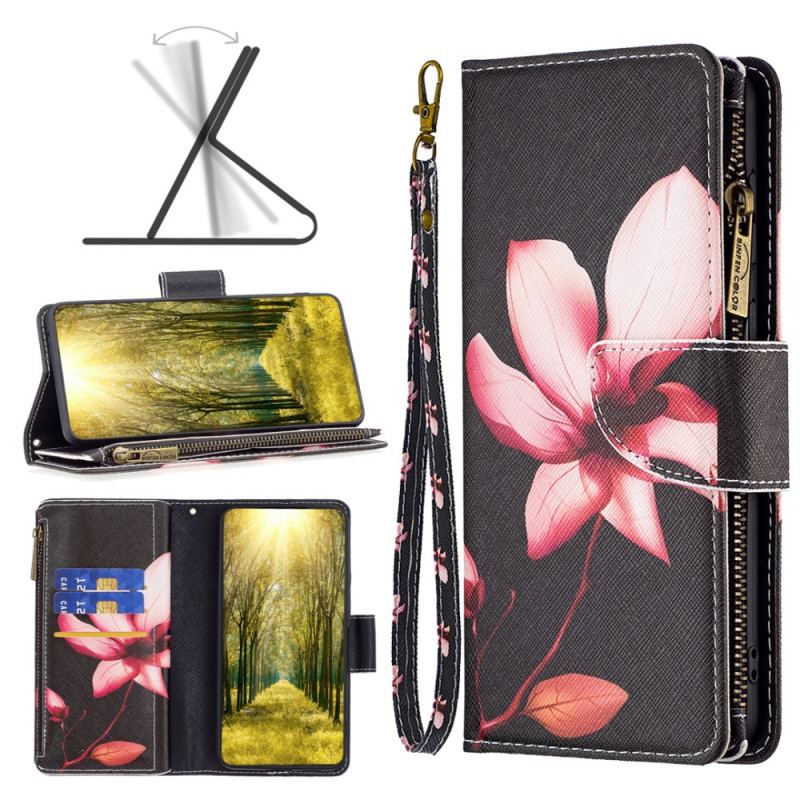 Læder Cover Xiaomi Redmi Note 13 Pro 4g Telefon Etui Lotus Strap Wallet