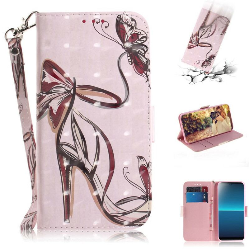 Flip Cover Sony Xperia L4 Med Snor Strappy Pumpe