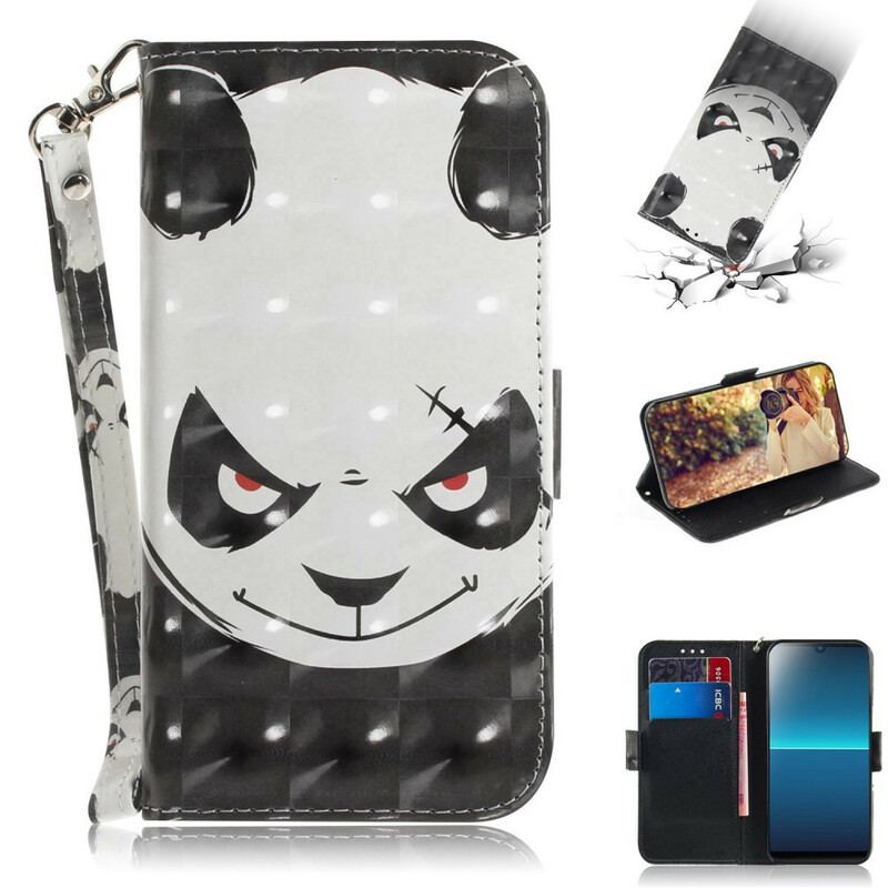 Flip Cover Sony Xperia L4 Med Snor Vred Panda Med Snor