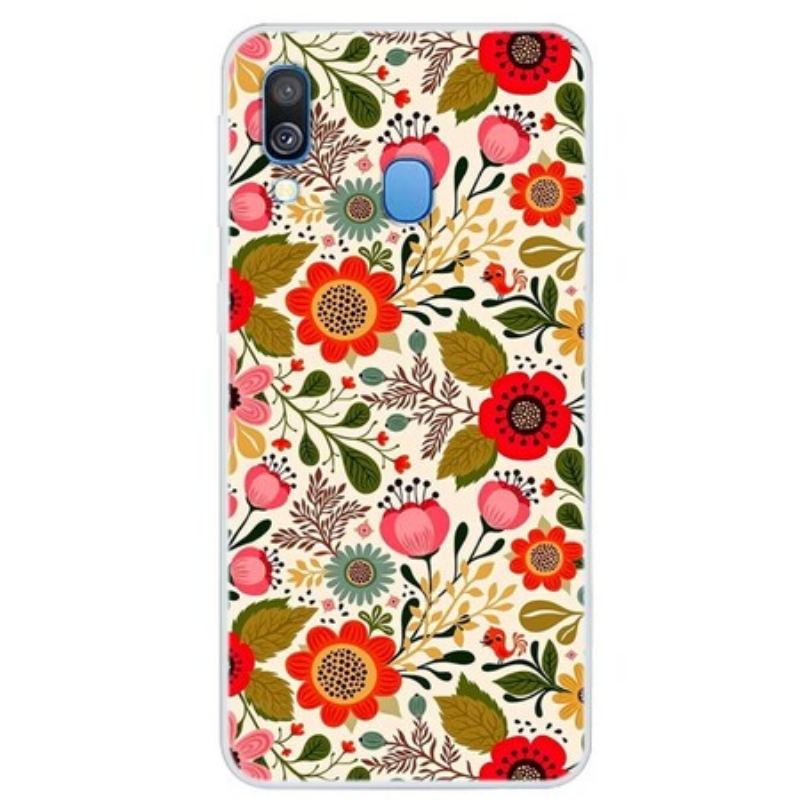 Cover Samsung Galaxy A40 Blomstertapet